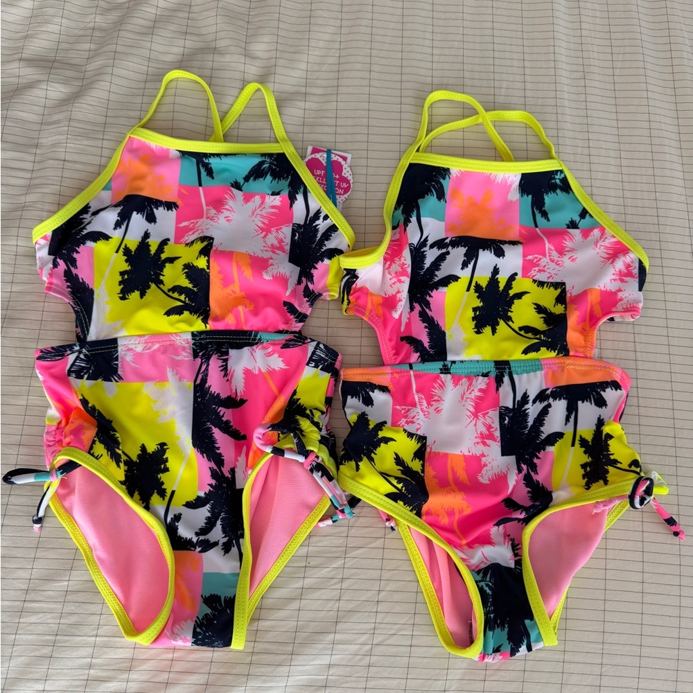 NWT Limited Too Girls One-Piece Swimsuits -size 4 (2 suits for twins)